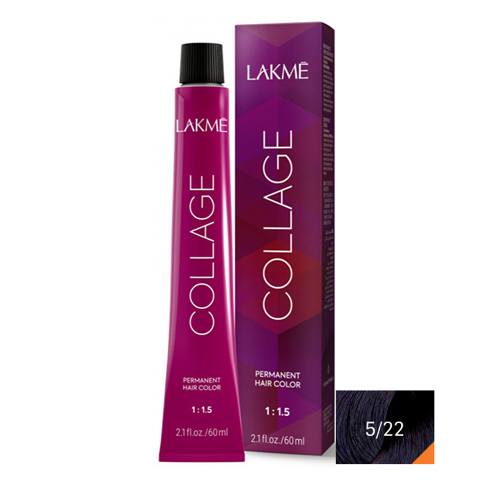 رنگ مو لاکمه سری کلاژ شماره 5/22 ( یاسی قهوه ای روشن ) - Lakme Collage Hair Color