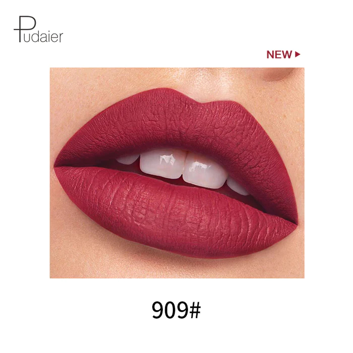  رژ لب مایع مات فوق ماندگار کپسولی پودایر شماره 909 - Pudaier matte liquid pills lipstick 