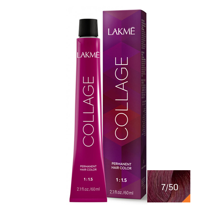 رنگ مو لاکمه سری کلاژ شماره 7/50 ( بلوند ماهاگونی متوسط ) - Lakme Collage Hair Color