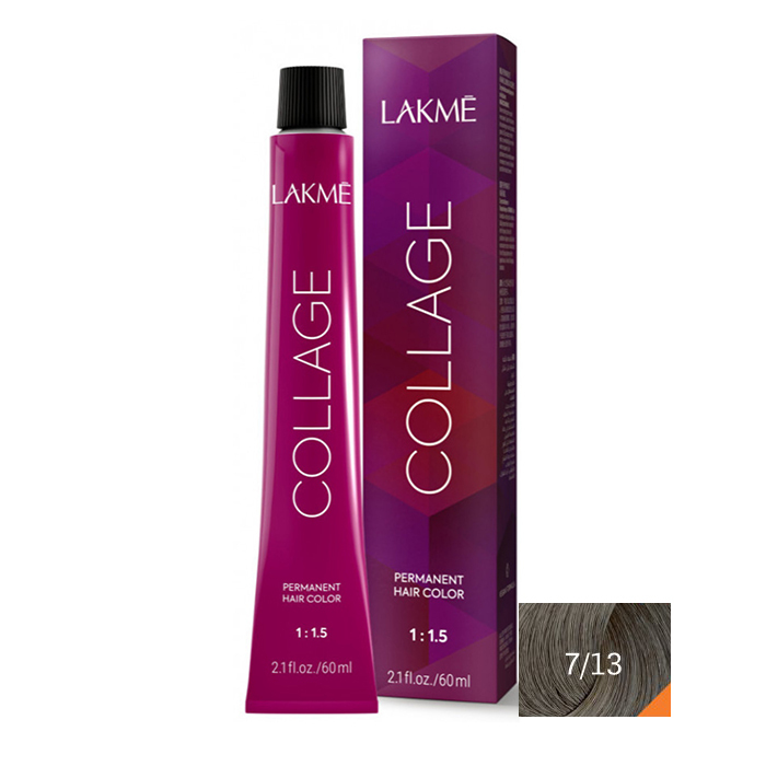  رنگ مو لاکمه سری کلاژ شماره 7/13 ( دودی طلایی متوسط ) - Lakme Collage Hair Color 