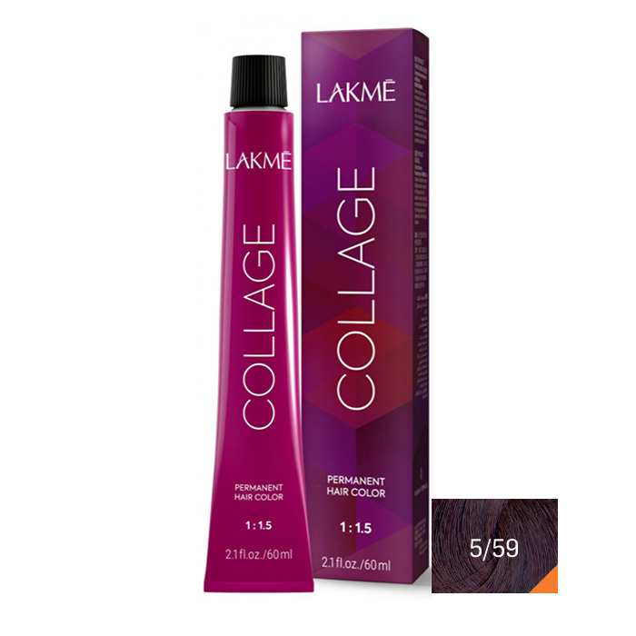 رنگ مو لاکمه سری کلاژ شماره 5/59 ( قهوه ای ماهاگونی قرمز روشن ) - Lakme Collage Hair Color
