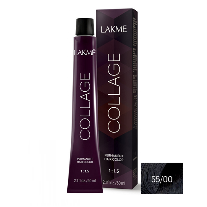 رنگ مو لاکمه سری کلاژ شماره 55/00 ( قهوه ای روشن قوی ) - Lakme Collage Hair Color