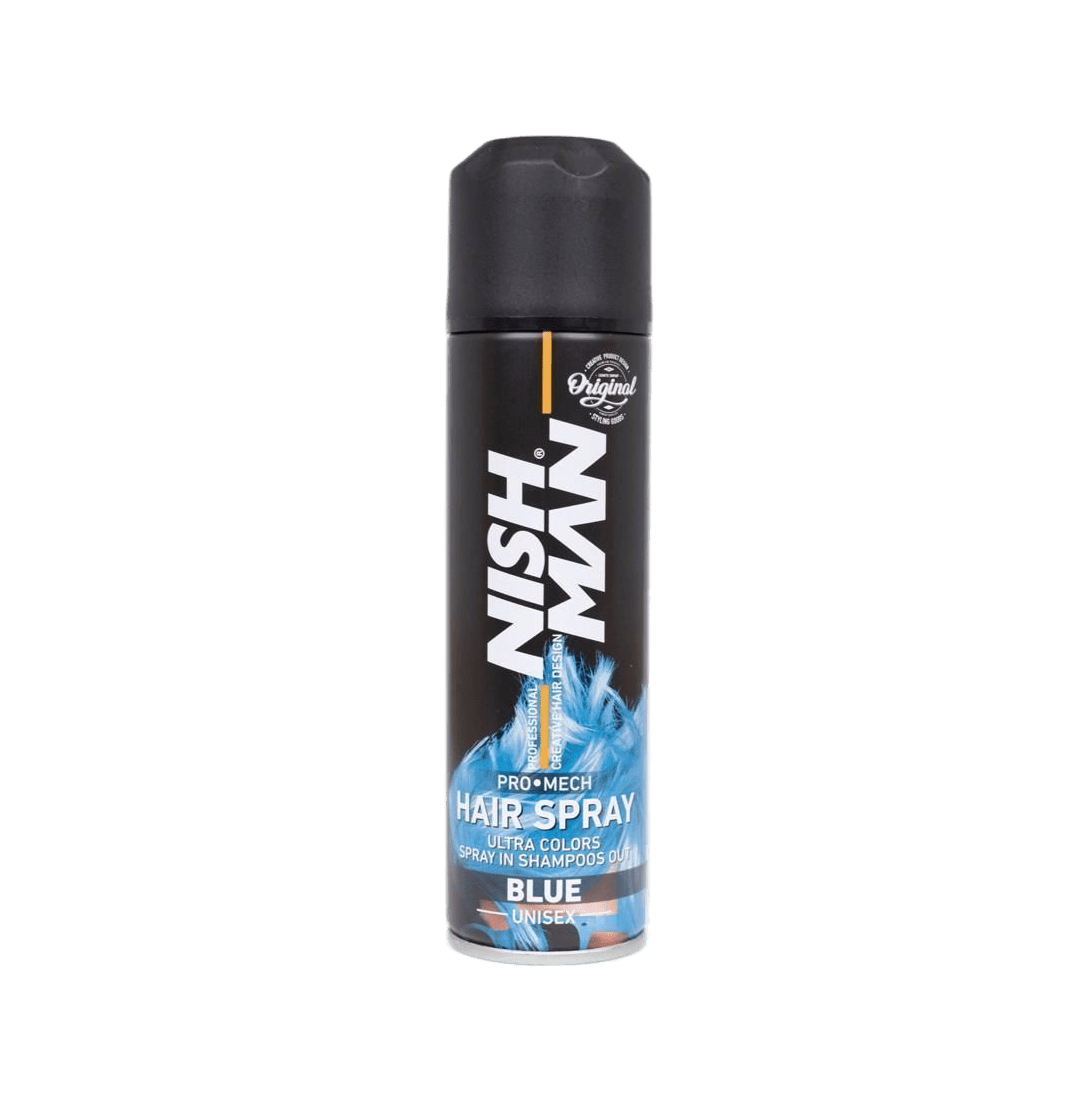  اسپری رنگ مو نیش من (آبی) حجم 150 میلی لیتر - NISHMAN Hair color spray (BLUE) 150 ml 