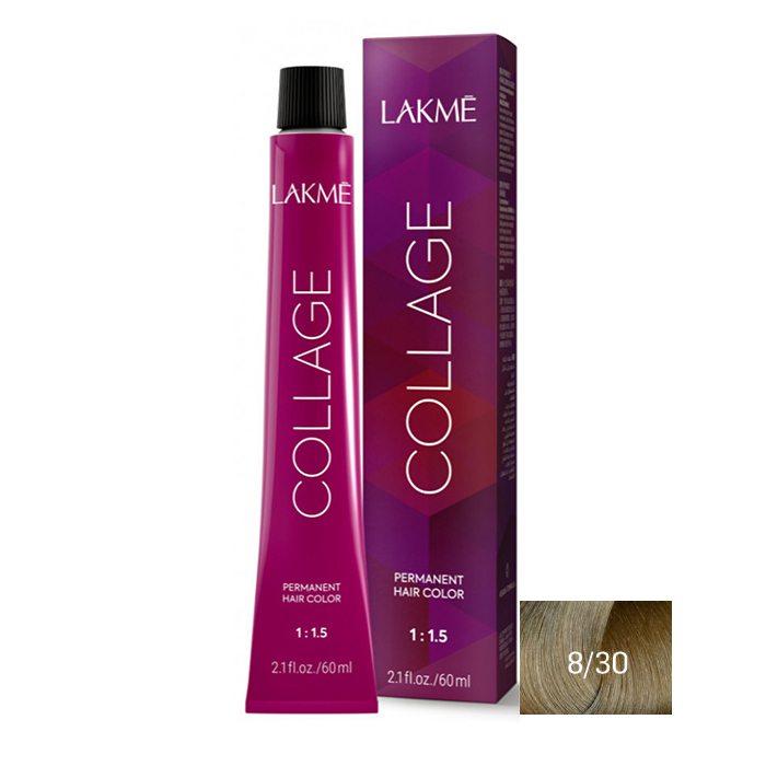  رنگ مو لاکمه سری کلاژ شماره 8/30 ( طلایی بلوند روشن ) - Lakme Collage Hair Color 