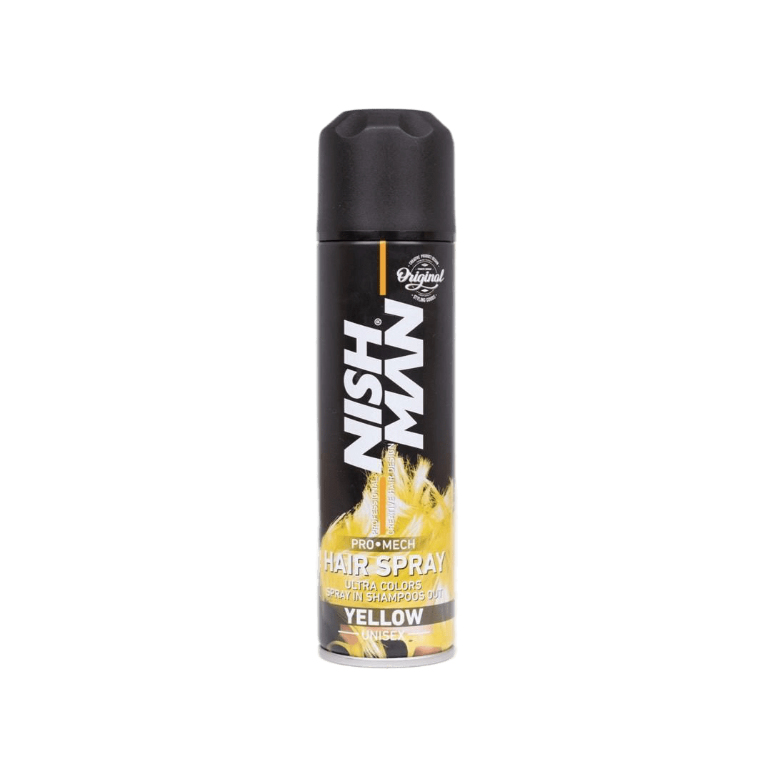  اسپری رنگ مو نیش من (زرد) حجم 150 میلی لیتر - NISHMAN Hair color spray (YELLOW) 150 ml 