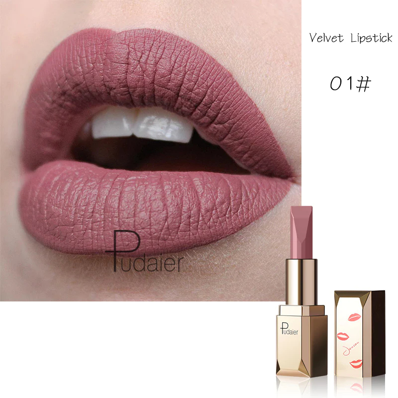  رژ لب جامد ماندگار ولوت پودایر شماره 1 - Pudaier velvet lip stick 