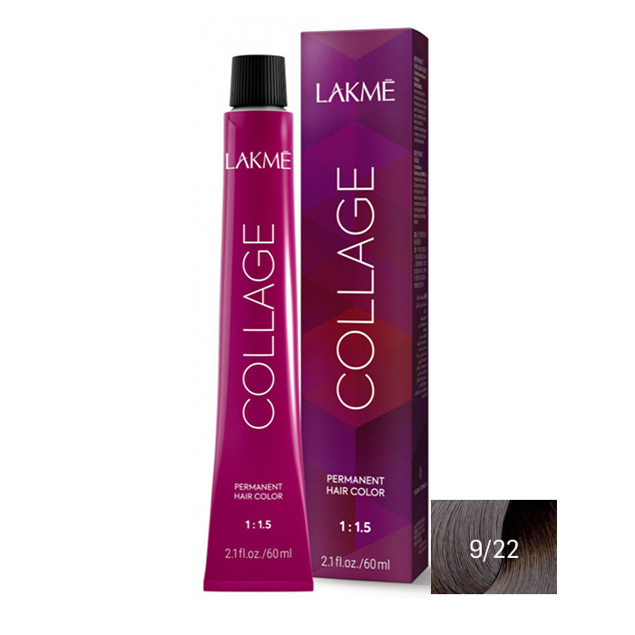 رنگ مو لاکمه سری کلاژ شماره 9/22 ( یاسی بلوند خیلی روشن ) - Lakme Collage Hair Color