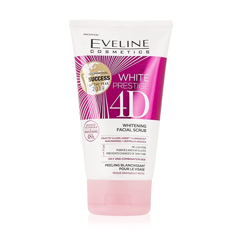  اسکراب روشن کننده 4D اولاین حجم 150 میلی لیتر - EVELINE WHITE PRESTIGE 4D SCRUB 