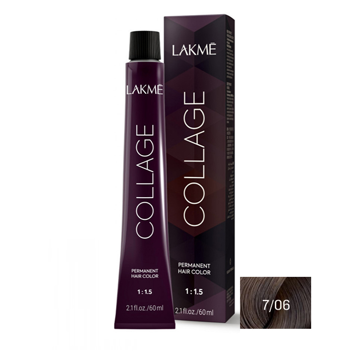 رنگ مو لاکمه سری کلاژ شماره 7/06 ( بلوند متوسط گرم ) - Lakme Collage Hair Color