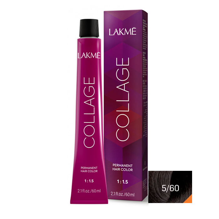  رنگ مو لاکمه سری کلاژ شماره 5/60 ( قهوه ای فندقی روشن ) - Lakme Collage Hair Color 