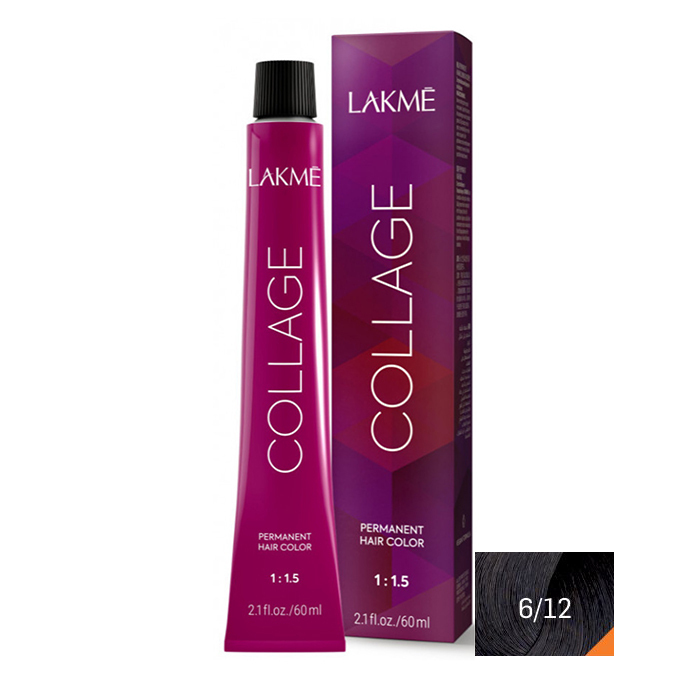  رنگ مو لاکمه سری کلاژ شماره 6/12 ( بلوند دودی یاسی تیره ) - Lakme Collage Hair Color 