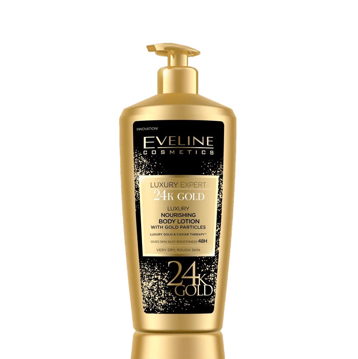  لوسیون بدن طلا 24k لاکچری اولاین حجم 350 میلی لیتر - EVELINE LUXURY 24K BODY LOTION 